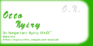 otto nyiry business card